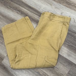 Tommy Bahama Cropped Cargo Island Caribbean Pants Mens‎ 35x25 100% Silk